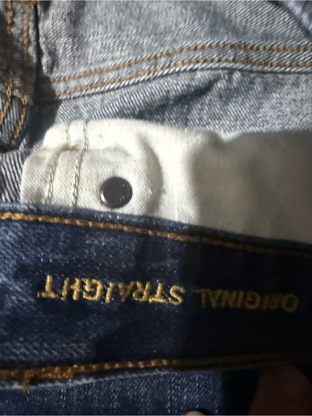 Men's American Eagle Dark Blue Straight-Leg Jeans - Picture 3 of 6